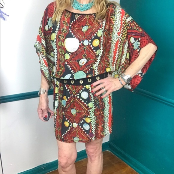 Vivienne Tam kimono sleeve print dress - Picture 3 of 8